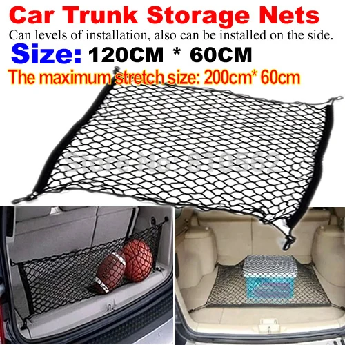 Сетка для автомобильного багажника сумка хранения Passat Golf RAV4 Qashqai IX45 Tiguan Clio Hilux Altima