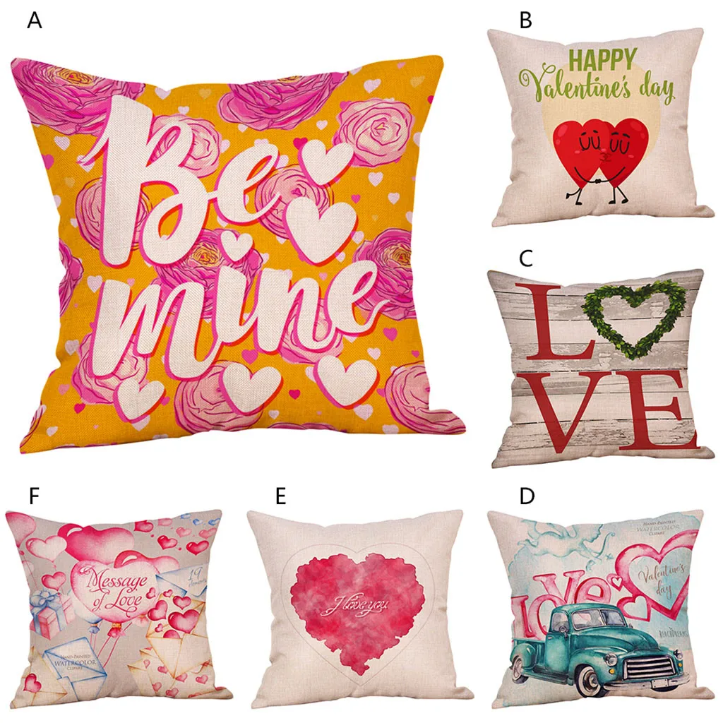 Buy Happy Valentine's Day Throw Pillow Case Sweet Love
