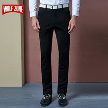 2017 New Arrival Autumn Suit Pants Man Dress Men Office Pantalon Slim Fit Wedding Homme Mens Formal Trousers Flat Casual Skinny