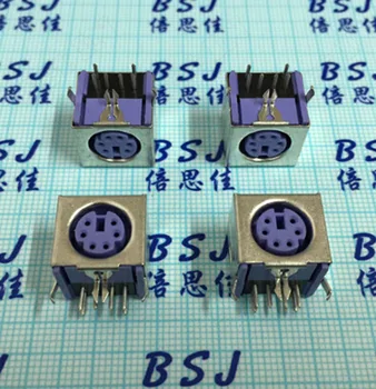 

50pcs S Terminal Connector Female Socket for Keyboard 6 Core PS2 6P Terminal full Cover Socket High Quality