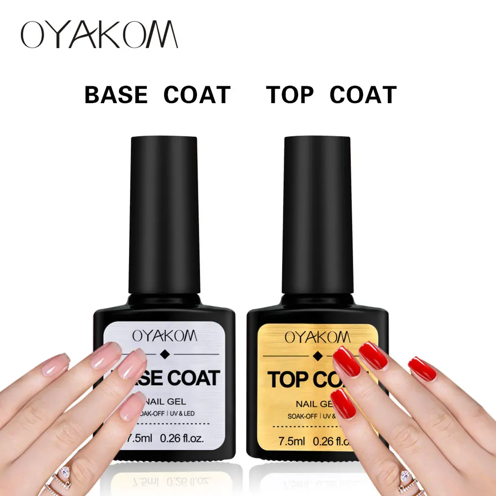 أعلى قاعدة معطف نقع معطلة جل UV مسمار البولندية LED مسمار التمهيدي منشئ الأظفر مانيكير هلام ورنيش شفافة مسمار الفن ورنيش