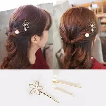 3 шт. простые жемчужные цветы слово папка шпилька Заколки для волос комплект Женские аксессуары для волос Y510