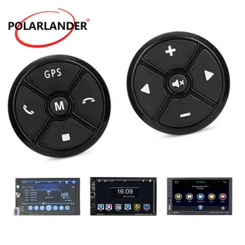 

Universal Car Steering Wheel Control Key For Stereo Player Buttons Black Music Wireless DVD Radio Remote Control GPS Navigation