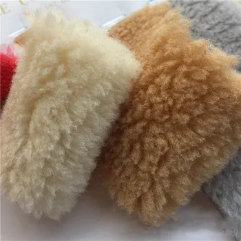 

8mm sheep shearing wool artificial wool particles lamb lamb imitation lamb plush fabric factory price off-the-shelf