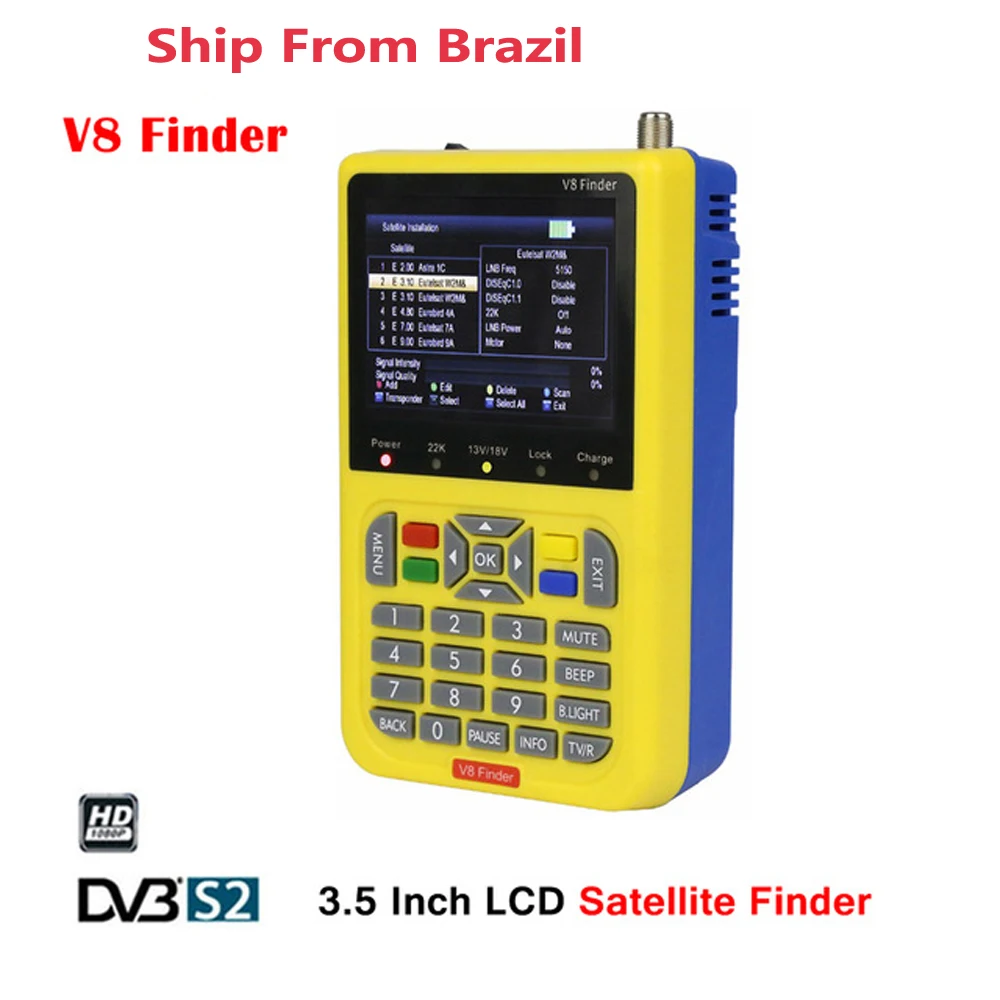 

From Brazil GTMEDIA V8 Finder 1080P HD DVB-S2 Digital Satellite Finder High Definition Sat Finder DVB S2 Satellite Meter Satfind
