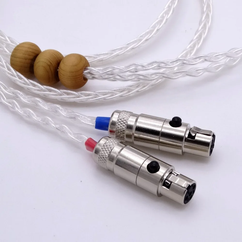 

1.5m 5FT Hi-end 8 Cores Litz braid 5N Pcocc silver plated Headphone Upgrade Cable for Audeze LCD-2 LCD-3 LCD-X LCD-XC