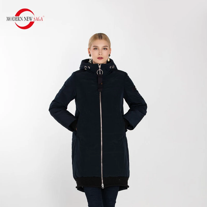 

MODERN NEW SAGA Women Clothing Female Winter Coat Warm Hooded Jacket Thickening Cotton Padded Coat Fashion Parkas Outwear