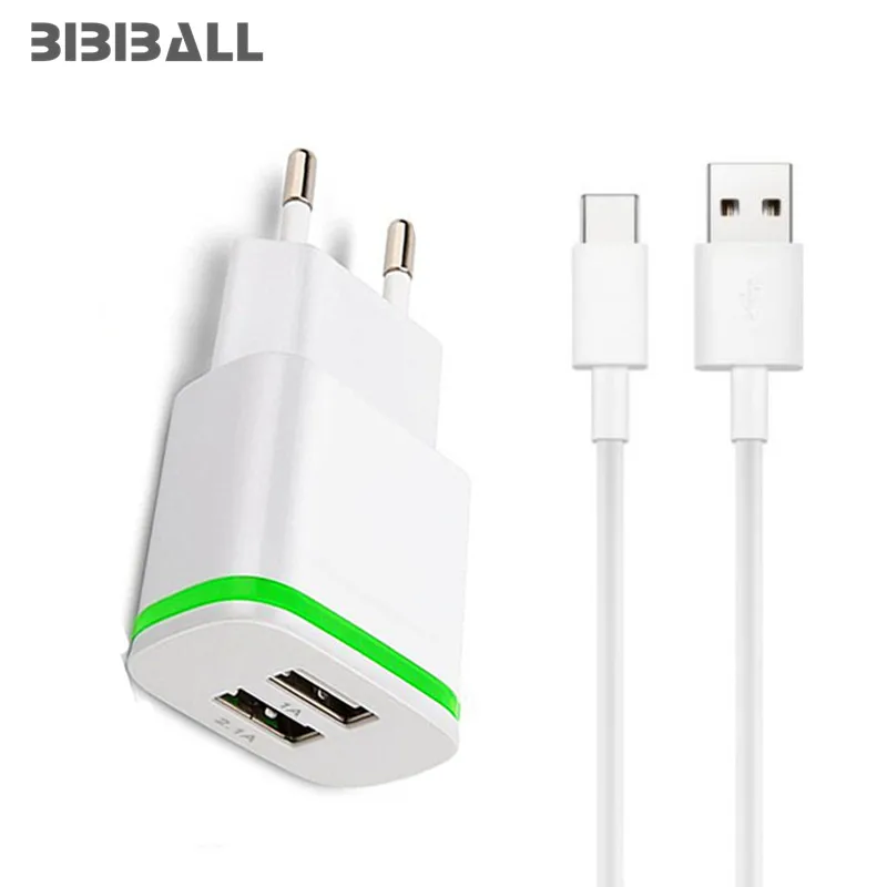 

USB C Type-c 2-port LED adapter fast Charging Charger For Xiaomi mi5 mi6 A1 Oneplus 2 3 3T 5 Samsung S8 c7 c9 pro A3 A5 A7 2017