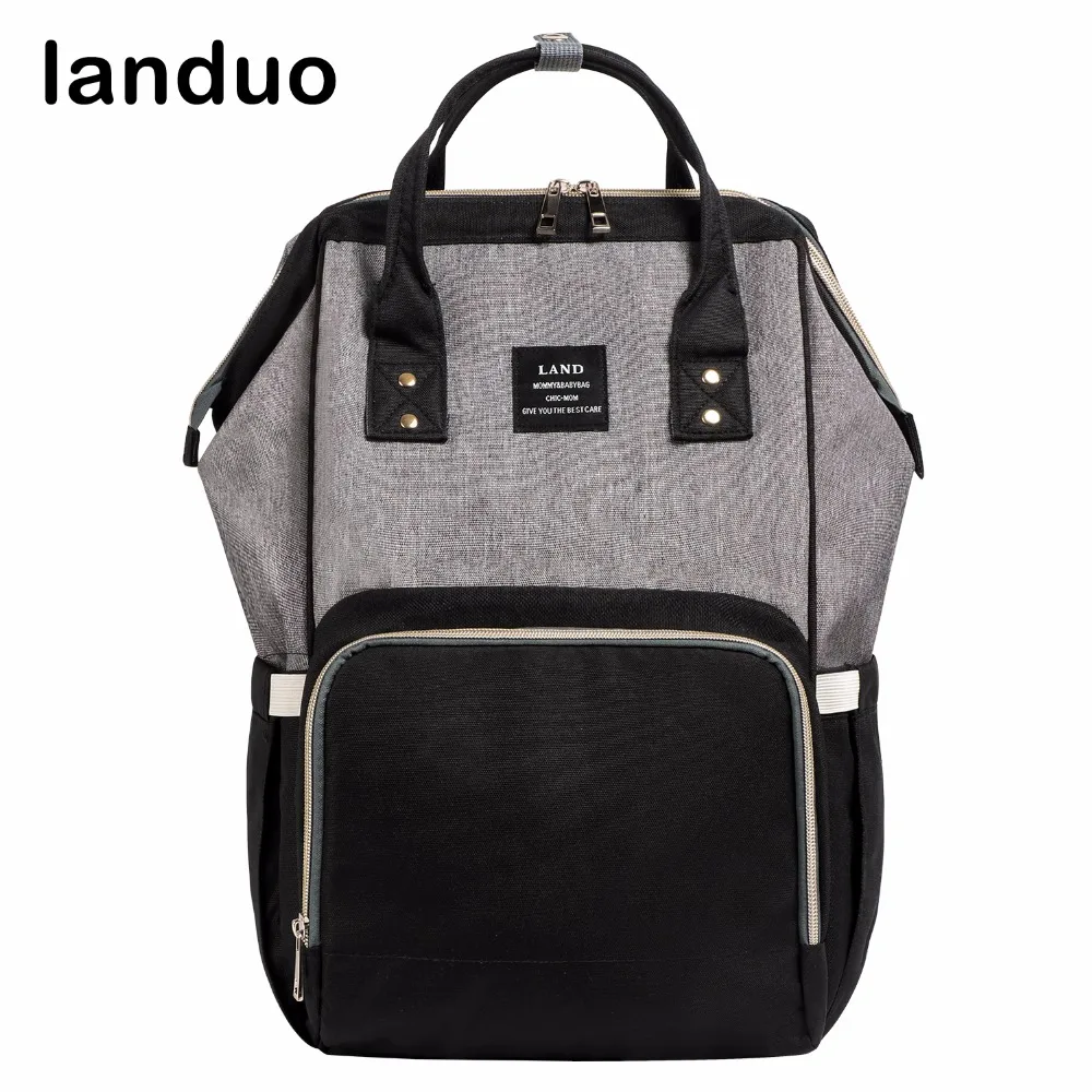 

landuo LAND Mummy Bag Fashion Maternity Diaper Bag Geometry Style Nursing Bag Designer Stroller Bag Baby Care