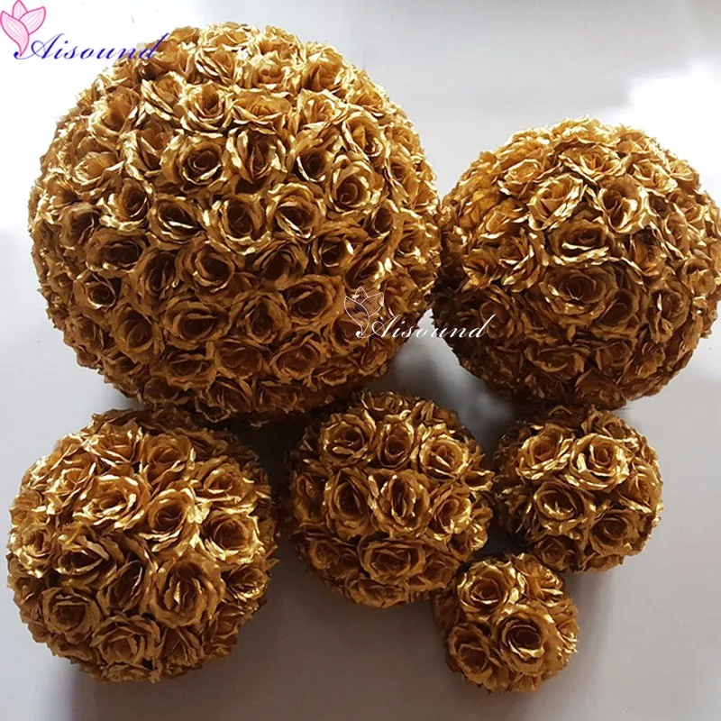 Silk gold balls