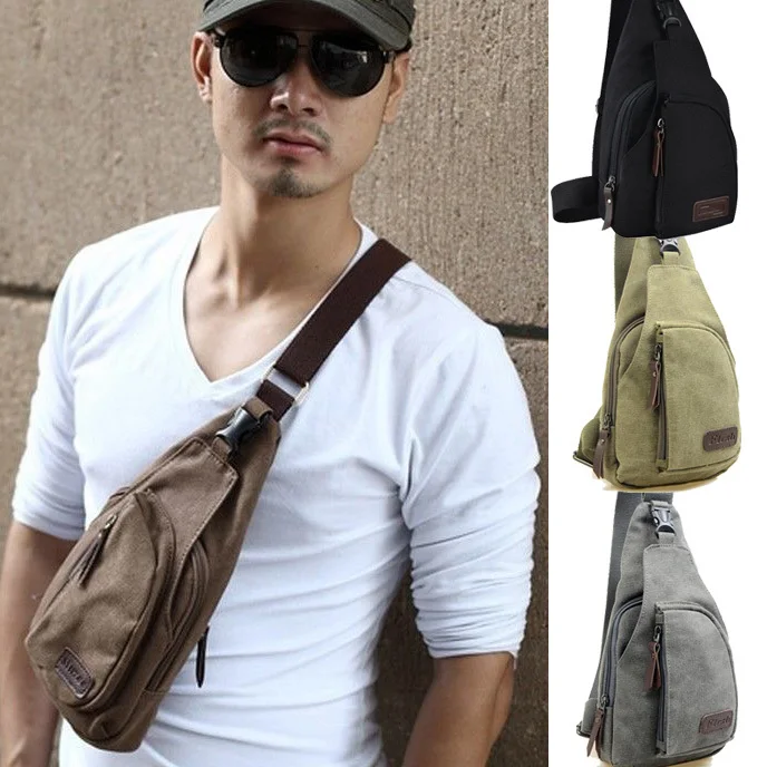 man with shoulder bag