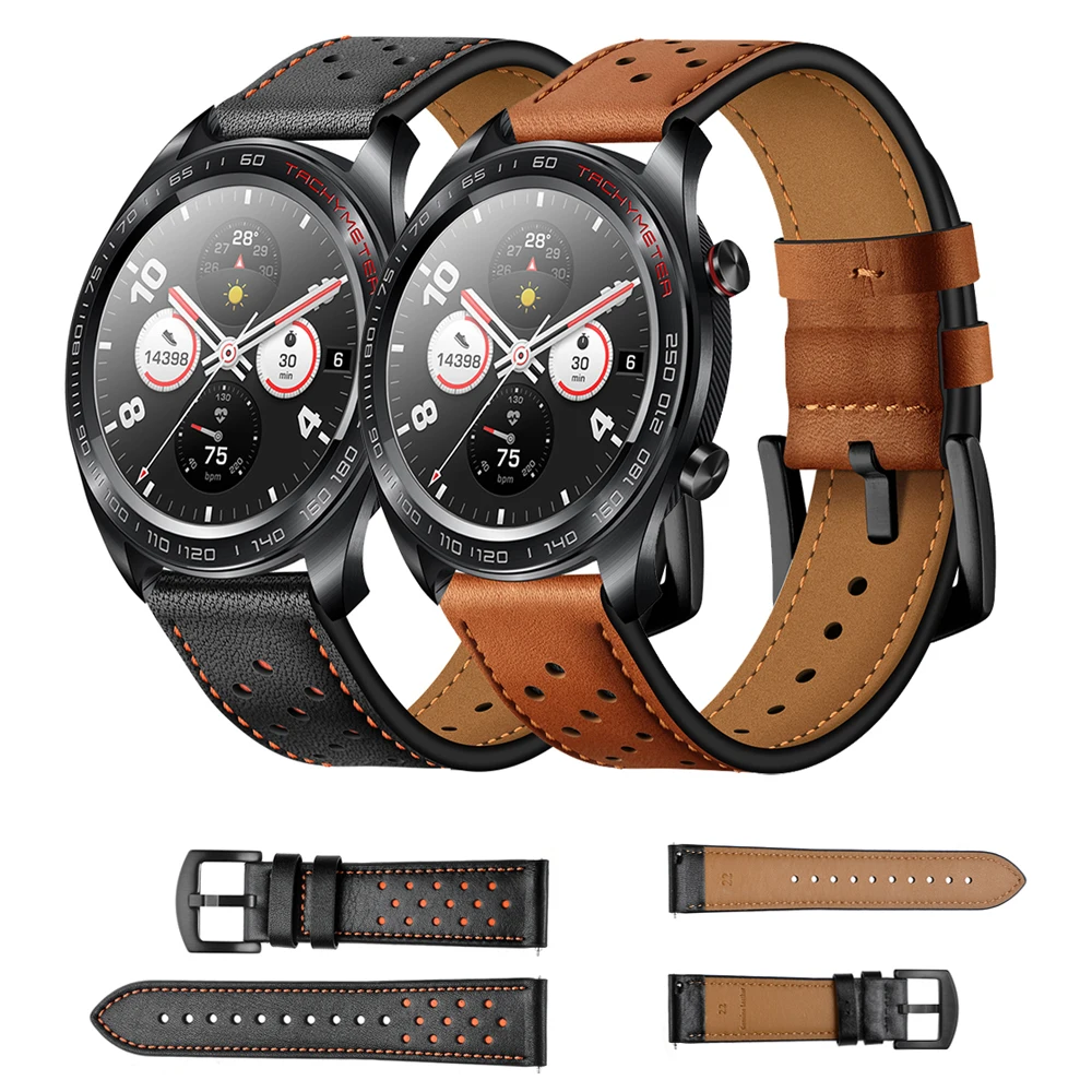 YHNUJM спортивный наручный браслет 22 мм кожаный ремешок для Honor Watch Magic на