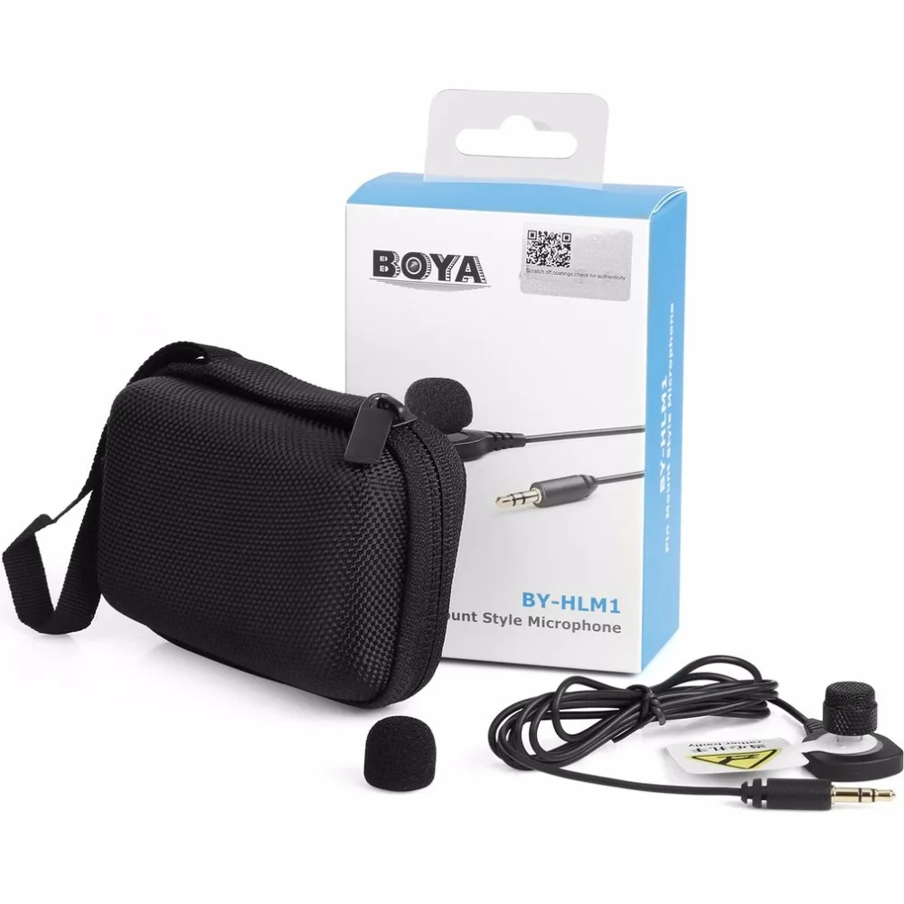 

BOYA Microphone Pin Mount Style Omnidirectional Condenser Microphone with Windscreen for Canon for Nikon for Sony DSLR Camera
