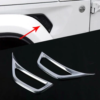 

2PCS Car Wheel Eyebrow Side Air Conditioning Vent Outlet Decoration Cover Sticker for Jeep JL Wrangler 2018 Car Accessories
