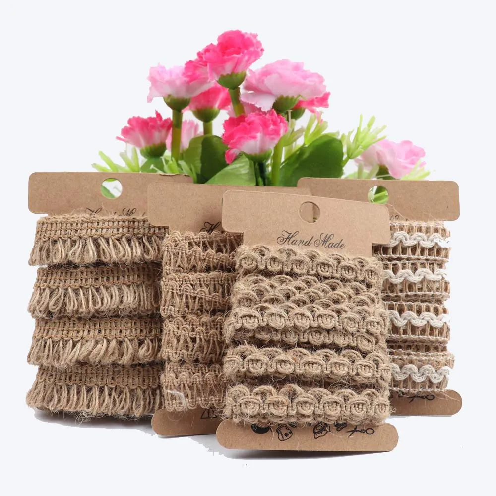

2meters Natural Linen Ribbon Wedding Party Decoration Webbing DIY Bag Shoes Material Crafts Gift Packing Belt