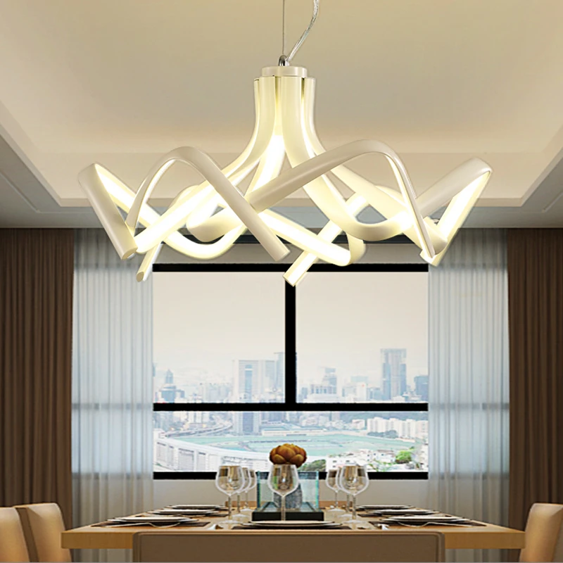 Postmodern Creative Led Lustre Pendant Lights Acrylic Aluminum For