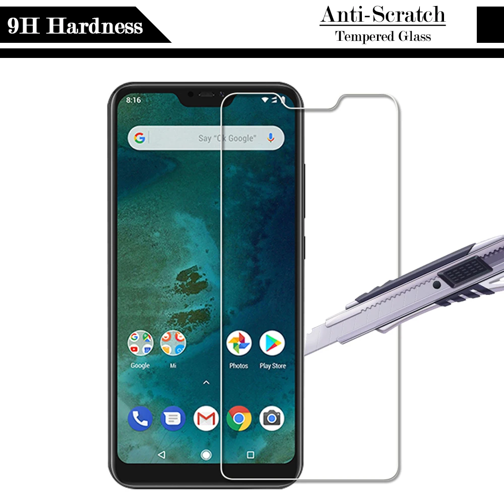 Защитное стекло для Xiaomi Mi A2 lite закаленное Xaomi xiomi Xiaome A 2 A2lite легкая защита экрана