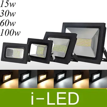 

Ultra Thin Led Floodlight 15w 30w 60w 100w Waterproof Outdoor Led Landscape Light lamp For Garden ParK Wall AC85-265V Free DHL