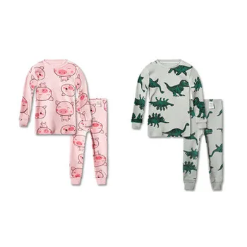 

Kids Pajama Sets Baby Boys Girls Sleepwear Dinosaur Pig T-shirt+Pants 2pcs Autumn Winter Children Nightwear Sets Kids Clothes