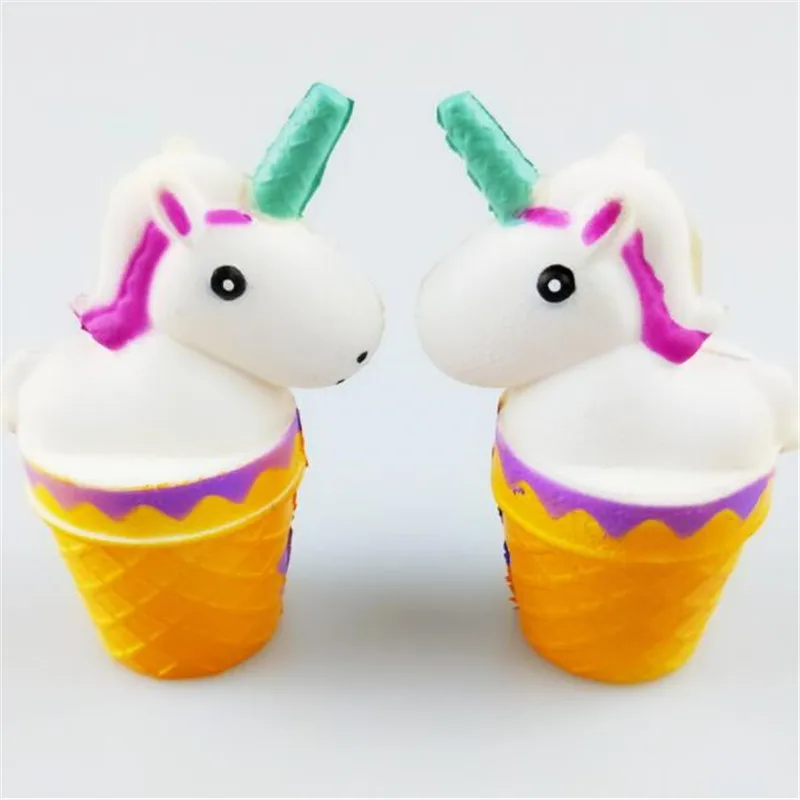 اسفنجي يونيكورن كب كيك Squishies بطيء ارتفاع لينة ضغط محشوة اسفنجي لعب الهاتف ديكور سحر الهاتف المحمول الأشرطة