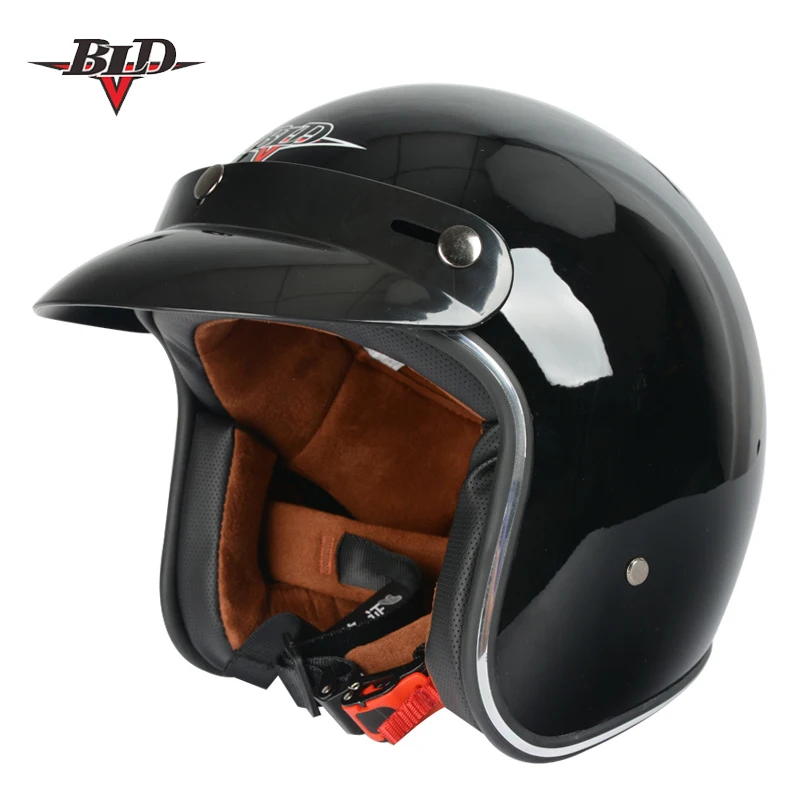 Moto rcycle шлем jet винтажный шлем с открытым лицом Ретро 3/4 полушлем casco moto capacete moto ciclismo - Цвет: 5