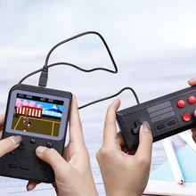 Двух игроков игровые консоли классический ретро мини Портативная игровая приставка в 8-битный Цвет Экран Встроенный 400 игры подарок для ребенка ностальгические игры