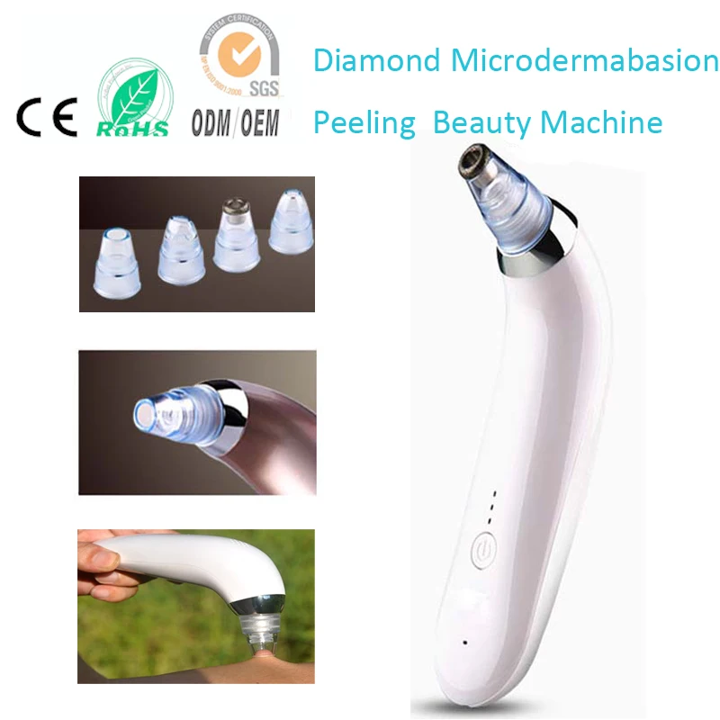 

Portable Vacuum Suction Facial Pores Cleaner Cleanser Blackhead Removal Acne Pimple Extractor Set Facial Beauty Machine