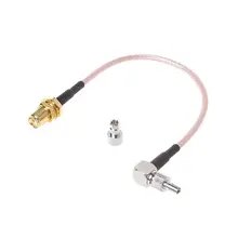 SMA Fêmea Para CRC9/TS9 Dual Conector do Adaptador Coaxial RF Cabo RG316 15 centímetros