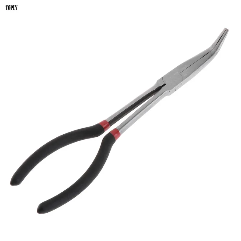 Toply Fishing Pliers Curve Straight Long Handle Carbon Steel Gripper Multifunctional - Цвет: B