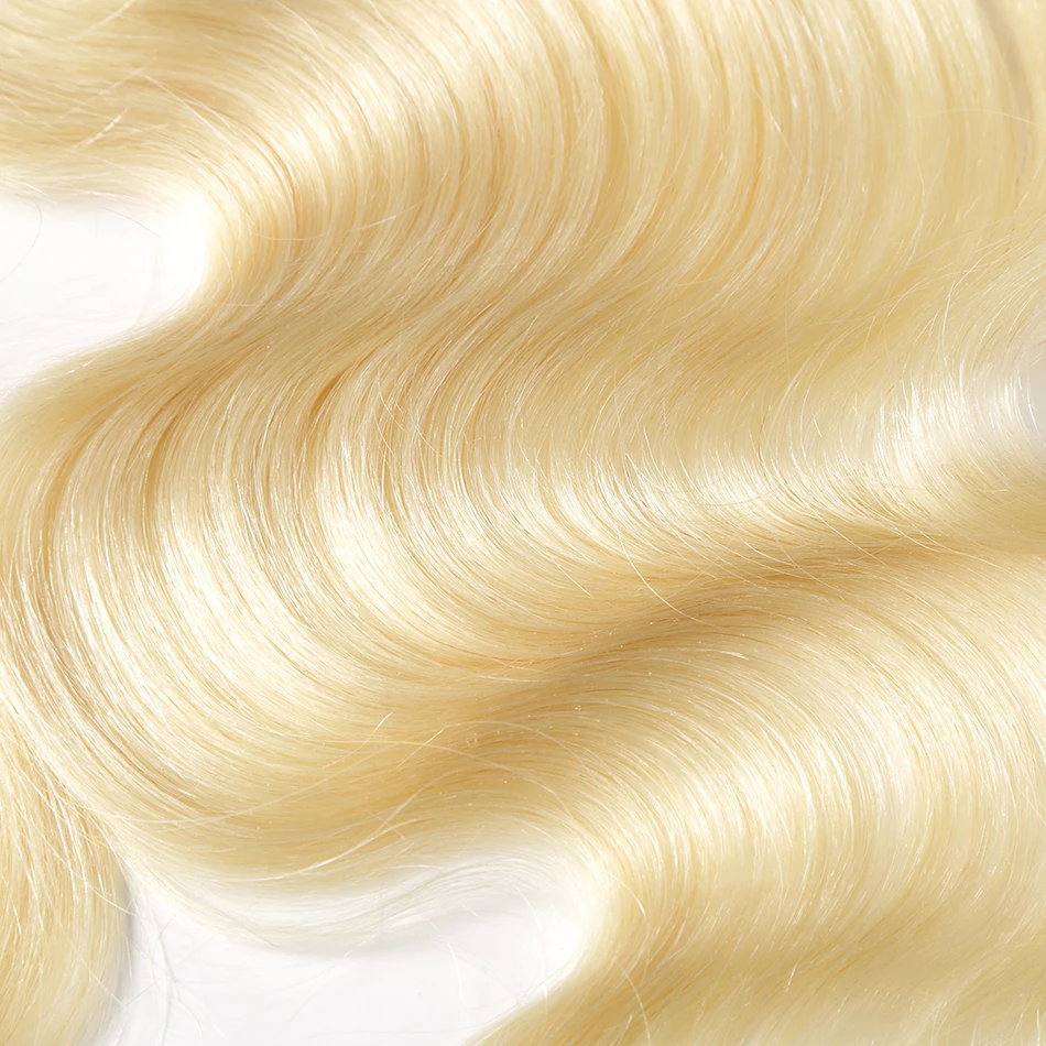 Объемная волна 13X4 прозрачного кружева Фронтальная застежка 613 блондинка Цвет бразильский накладка из натуральных волос Бесплатная Часть