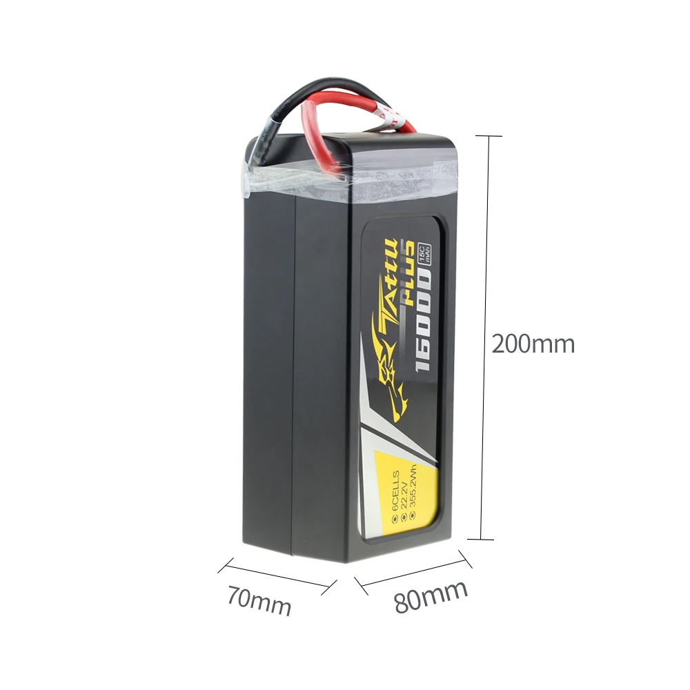 Литий полимерный аккумулятор TATTU 6S 22 2 V 16000mAh Plus 15C 6S1P с разъемом AS150 XT150 для
