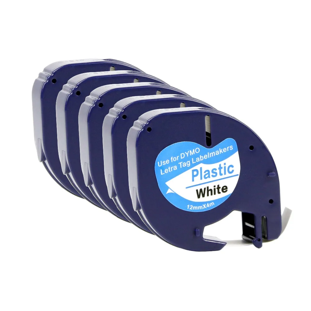 dymo letratag tape 91201 Black on white compatible DYMO LT91201 plastic