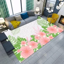 Кирпичные настенные коврики и листья монстеры, ковры для детей, для дома, для дома, гостиной, большие мягкие, для спальни, WC, для кухни, для пола, двери, коврики для ванной