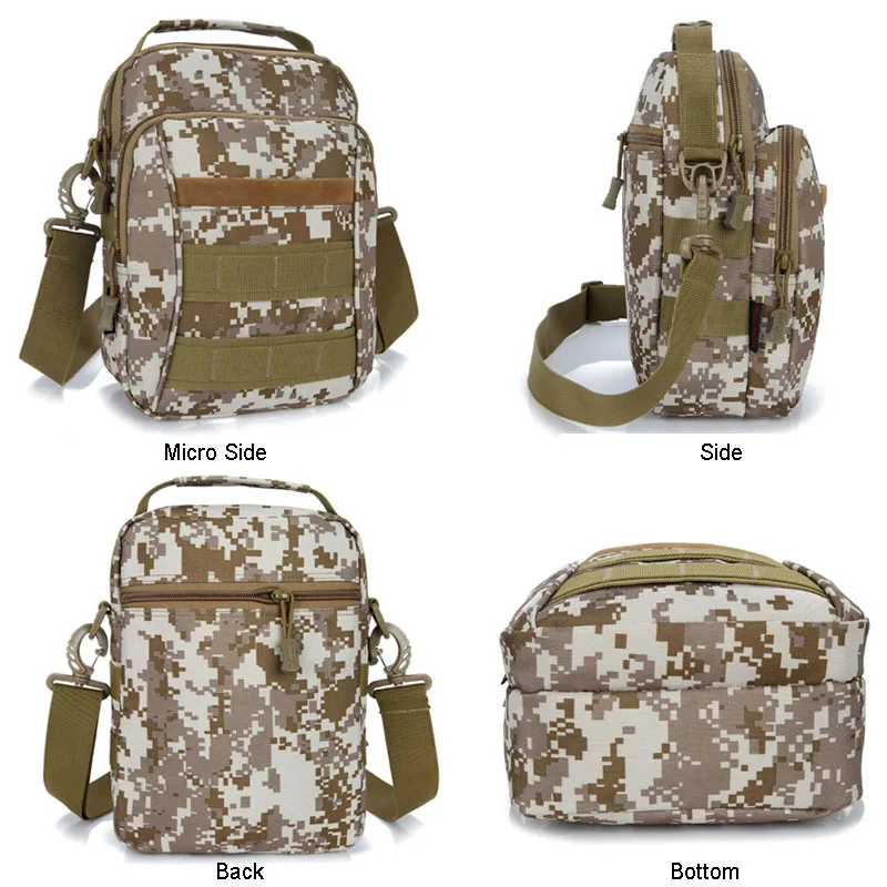Molle военные сумки через плечо, тактическая сумка на плечо, спортивная водонепроницаемая армейская сумка, походная сумка для отдыха на открытом воздухе, маленькая походная сумка XA770WD