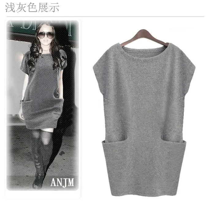 Plus Size Casual Autumn Winter Women Dress Vestido...