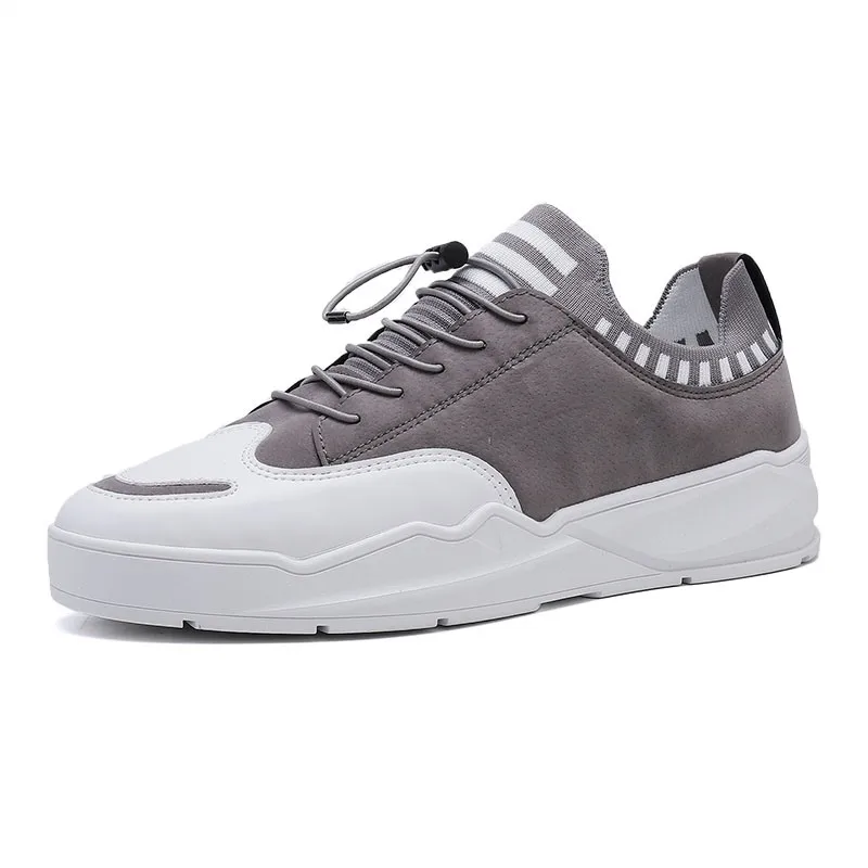 

2019 Fashion Leisure Men Non-Leather Casual Shoes Concise Sneakers Male Breathable Footwear Big Size 39-44 Knitted Mesh 5J1886