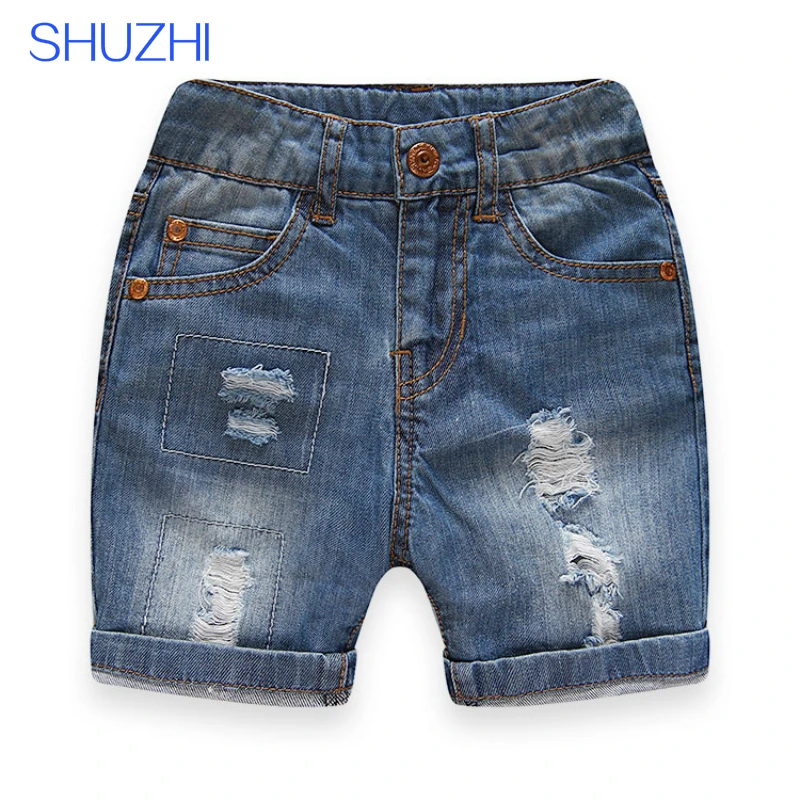 SHUZHI Summer Fashion Boys shorts baby boys jeans shorts for kids