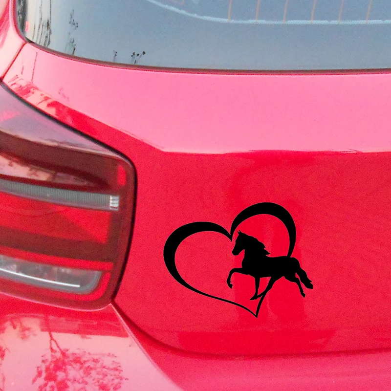 HORSE HEART Vinyl Decal Sticker Car Window Bumper Wall Macbook Love Symbol Pony