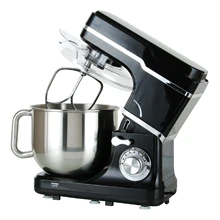 Миксер GEMLUX GL-SM68B(Мощность 1200 Вт, чаша объемом 6 л, кол-во скоростей 8, съемная чаша, откидная головка, 3 мешалки, материал корпуса- пластмасса