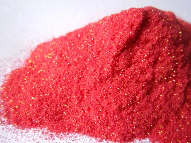 

Neon Red Fine Glitter Professional Grade Cosmetic Glitter Use as Eyeshadow, on Skin, over Lipgloss or as Hair Glitter