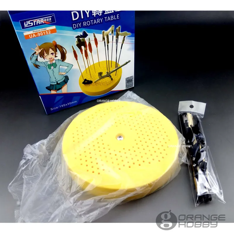 OHS Ustar 90152 Модель Спрей для работы DIY роторный Набор рисования стола с зажимами 195x30