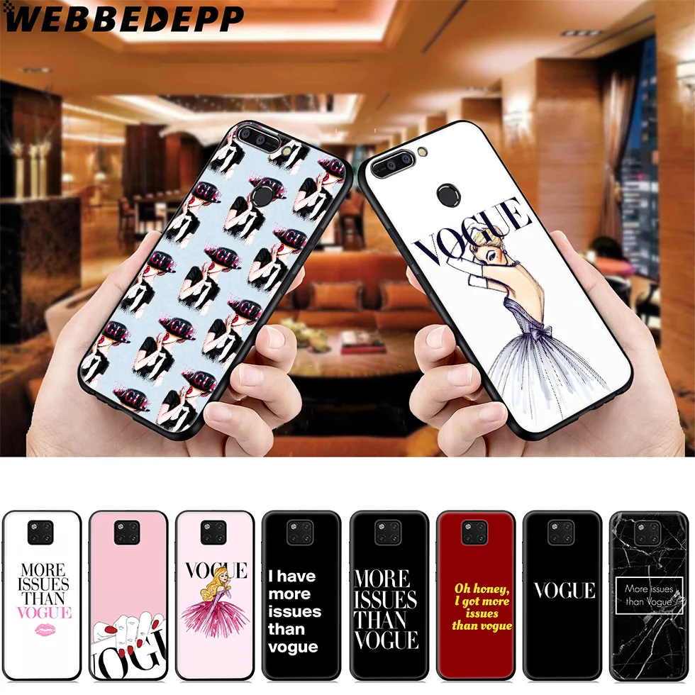 WEBBEDEPP VOGUE Girl Мягкий чехол для Huawei Mate Honor 20 6A 7A 7C 7X 8 9 9X 10 View Lite Pro 30 |