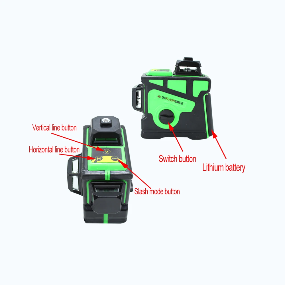 Большой сильный 3D 12 зеленых линий лазерный уровень толстые линии самонивелирующийся 360 горизонтальный и вертикальный крест супер мощный лазерный луч