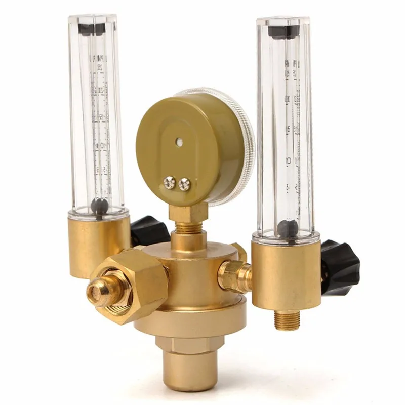 

Argon CO2 Gauge Pressure Regulator Flow Meter Control Valve Welding Gas Double Tube Bubble Counter Aquarium Flowmeter