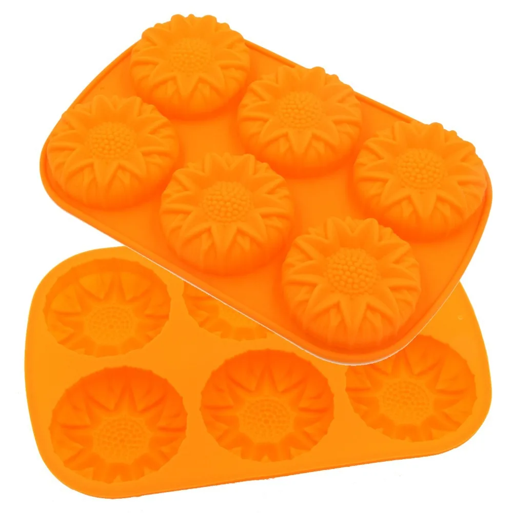 Silicone Mold Factory Wholesale Flower Shape Muffin Candy Jelly Ice