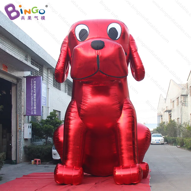 Festival red golden 16.4ft high inflatable dog decoration / inflatable balloon dog /giant