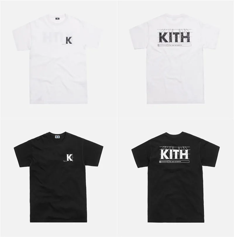 19ss KITH Blueprint Tees T Shirt Men Women 11 high Quality Kith T shirt Hip hop Harajuku High
