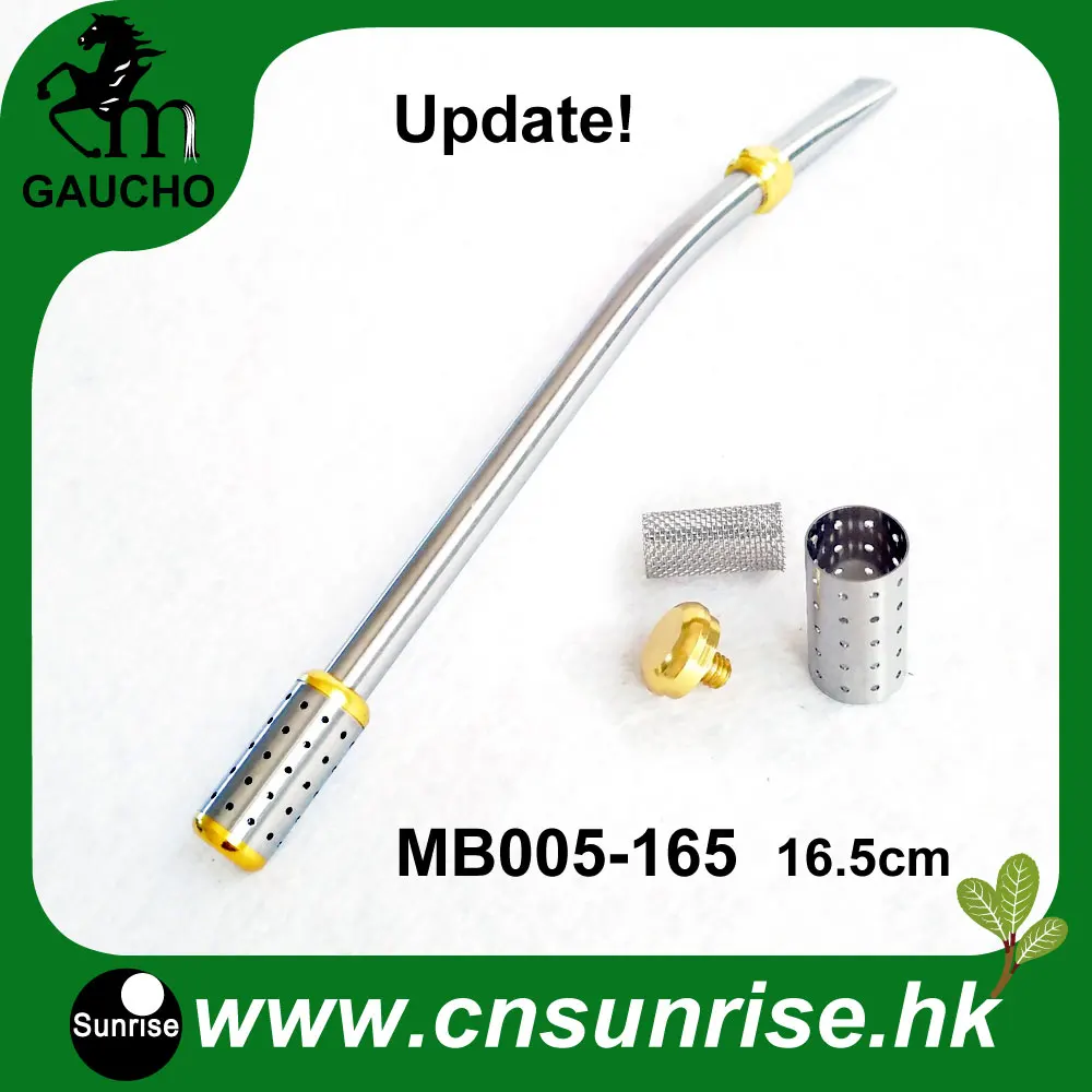 

50PCS/Lot New Update Delicate Yerba Mate Straw With Removable Double Stainless Filter Yerba Mate Amanda Hot Sale MB005-165
