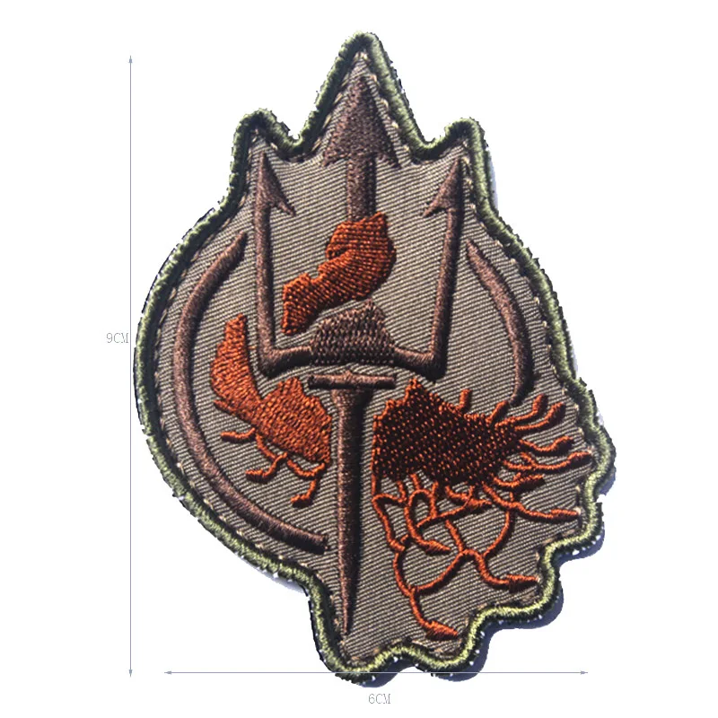 

Msm costa Ludus trident patches airsoft fabric Military Tactical hook army morale for cloth jacket custom