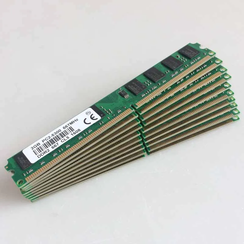 

10pcs 10x2GB DDR2-667 PC2-5300 667MHZ 240PIN DIMM RAM  Desktop memory only for AMD Intel  motherboard